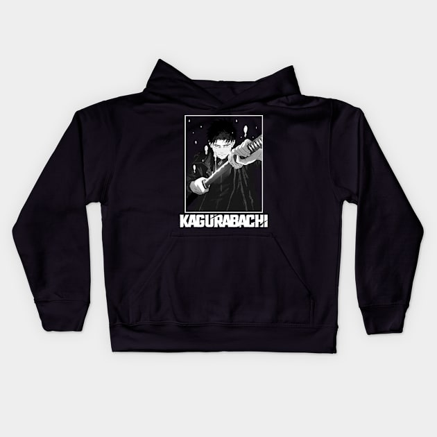 KAGURA BACHI Kids Hoodie by 1001 Artwork